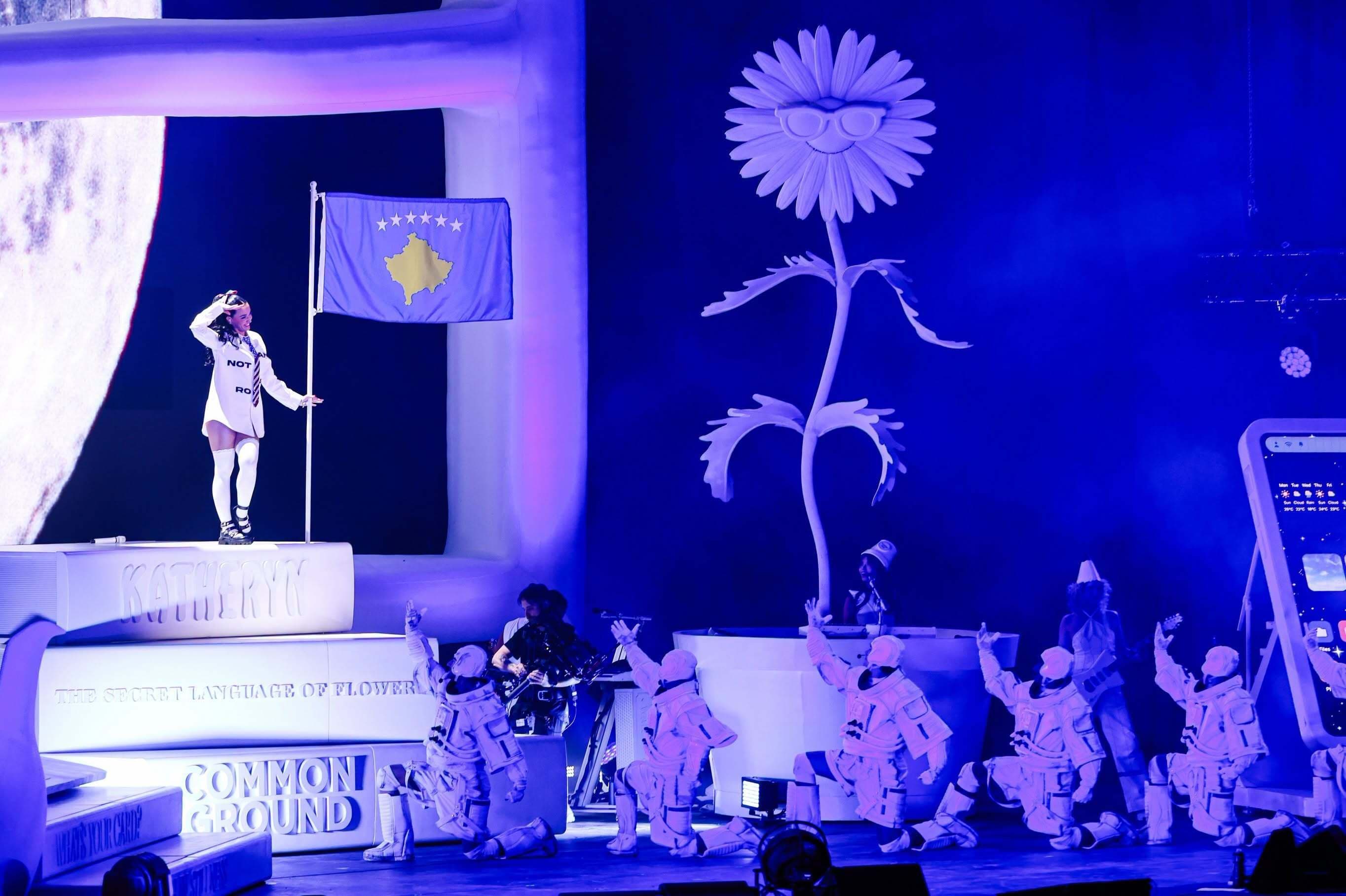 Katy Perry Lights Up Sunny Hill Festival, Waves Kosovo Flag During Spectacular Pristina Performance